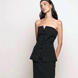 Commense Black Strapless top M